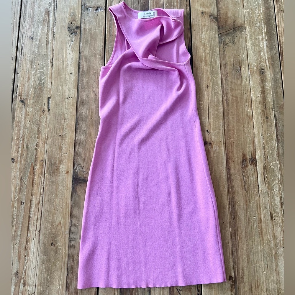 Atoir Vibrant Pink Midi Dress